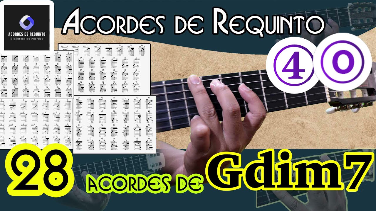 Sol disminuido 7 ( Gdim7 )Acordes de Requinto / Biblioteca de acordes  /Diferentes posiciones. GRATIS - YouTube