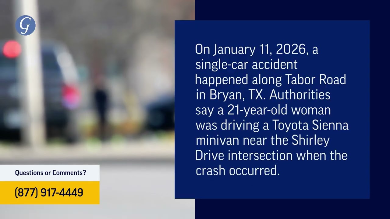 1 Injured in Single-Vehicle Accident on Tabor Road in Bryan