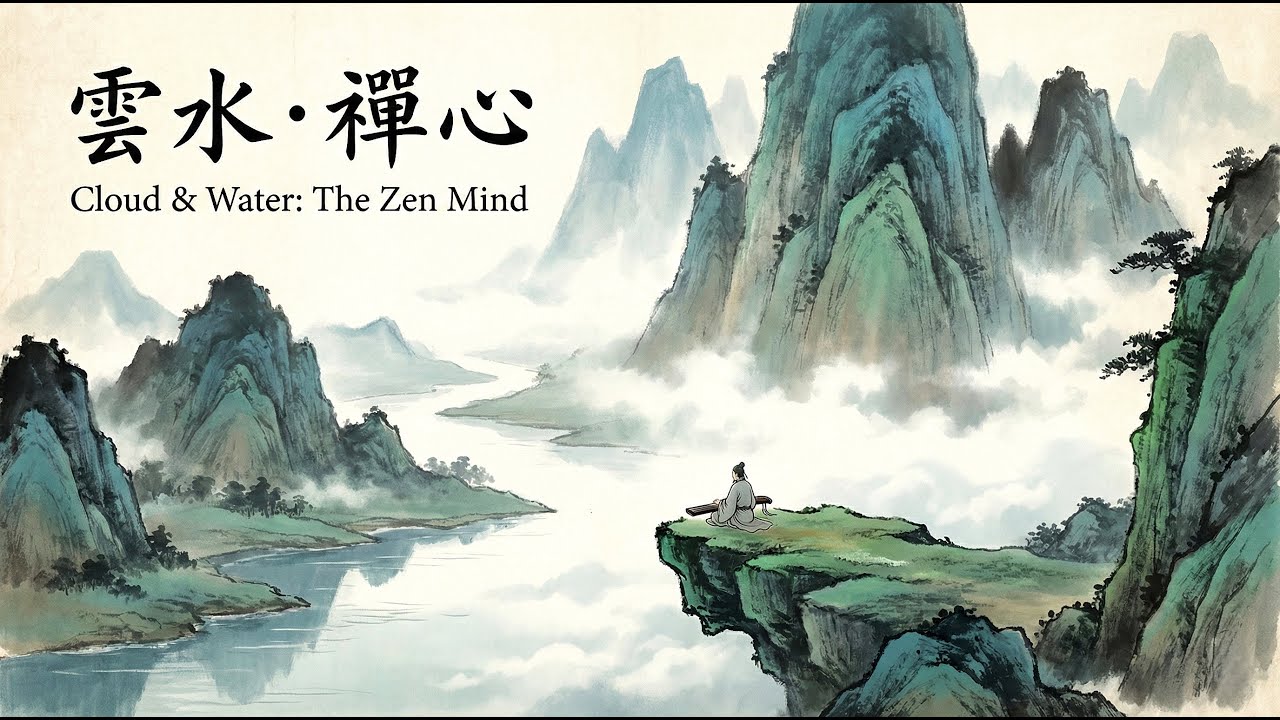 雲水·禪心 - 治癒系國風歌曲 | 禪意歌詞版 MV | Cloud & Water: The Zen Mind - Original Chinese Gufeng Song