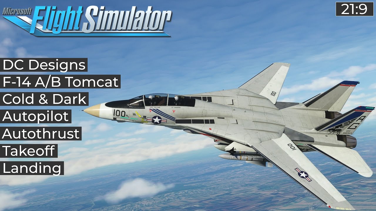 F-14 A/B - Cold and Dark, Autopilot/Autothrust, Takeoff & Landing ☆ FLIGHT  SIMULATOR Deutsch - YouTube