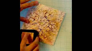 Patterned paper reverse 3D embossed and inked. #cardmaking #embossing