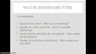 Het vraagwoord wat in het Frans