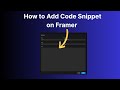 How to Install Your Script on Framer