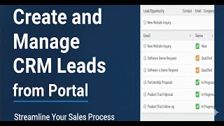 Odoo CRM Portal | Create & Manage Leads from Portal | Fully Integrated CRM for Odoo 17, 18, 19
