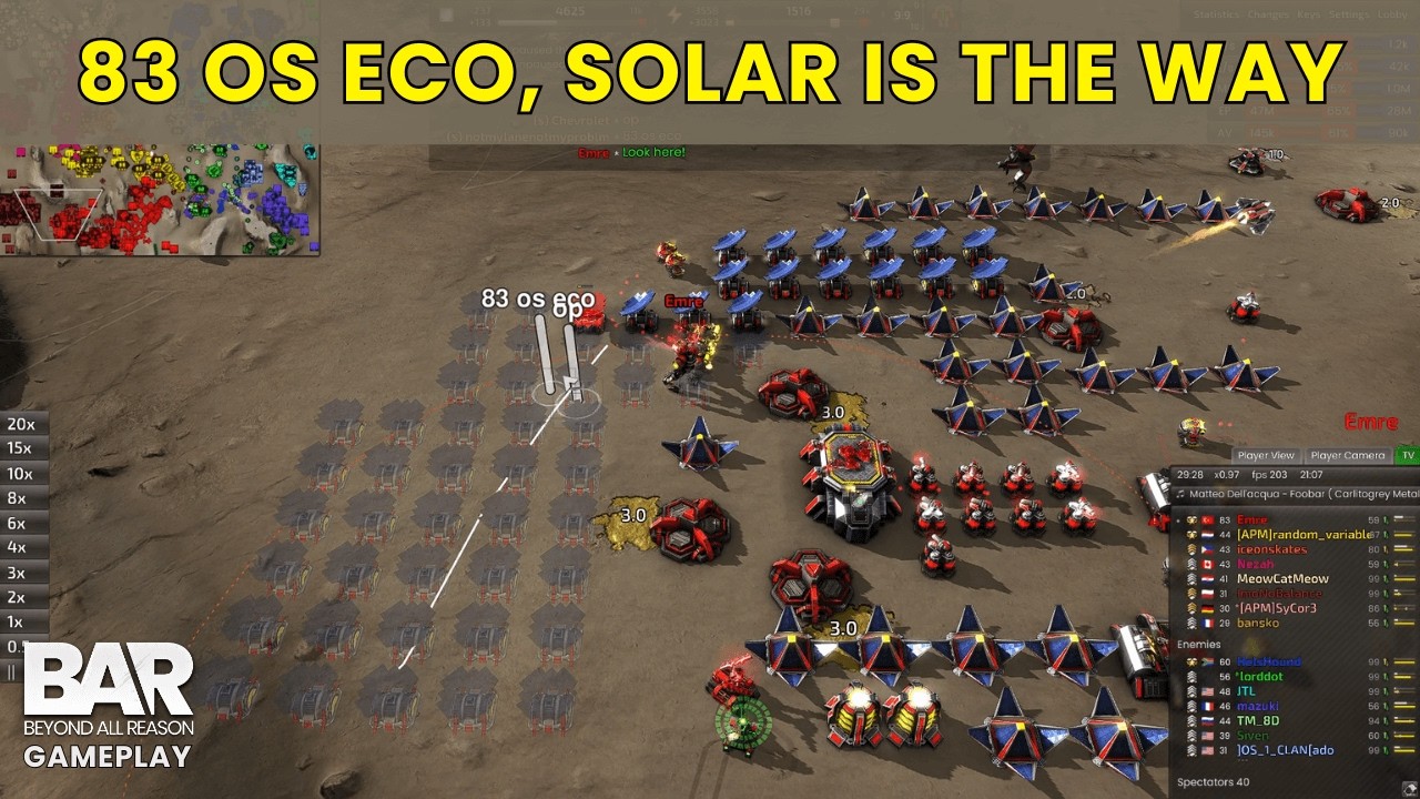 How To Attack Like The No.1 BAR Player | Advanced Solar Is Fine | Beyond All Reason Gameplay