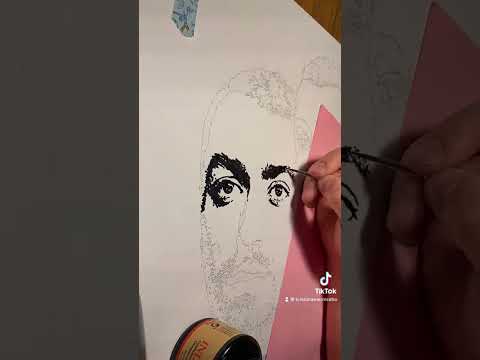 SAM SMITH – ink painting – work in progress #samsmith #samsmithunholy #unholy @SAM SMITH