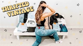 EPIC $100 THRIFT HAUL ☆ TOMMY HILFIGER, LEVIS, ADIDAS, NIKE (try on)