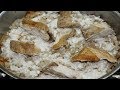 طريقة عمل فتة الزبادي مع العيش والرز وقطع الفراخ