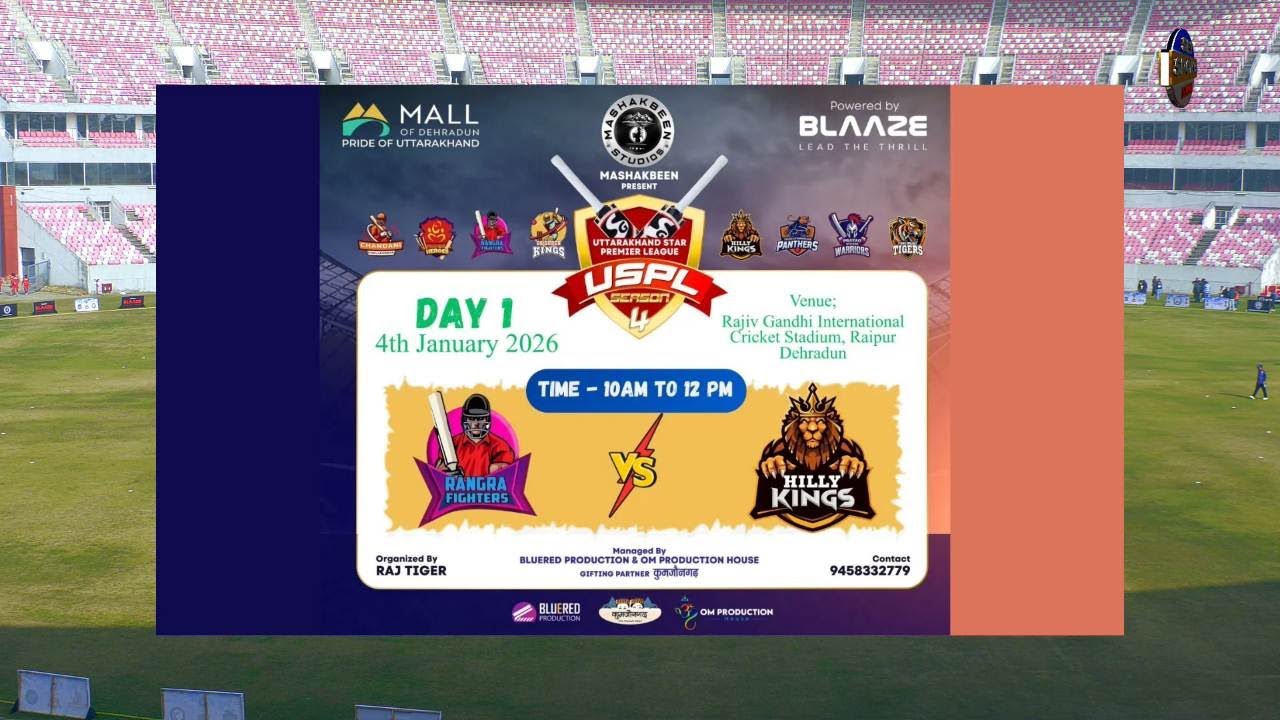 USPL 2026 Match 1 Highlights – Rangra Fighters vs Hilly Kings