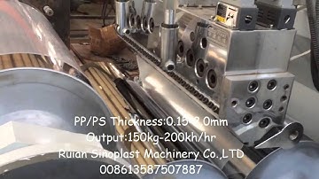 0.15-2.0mm Thickness Single-layer PP PS Sheet Extrusion Line-Sinoplast Machinery