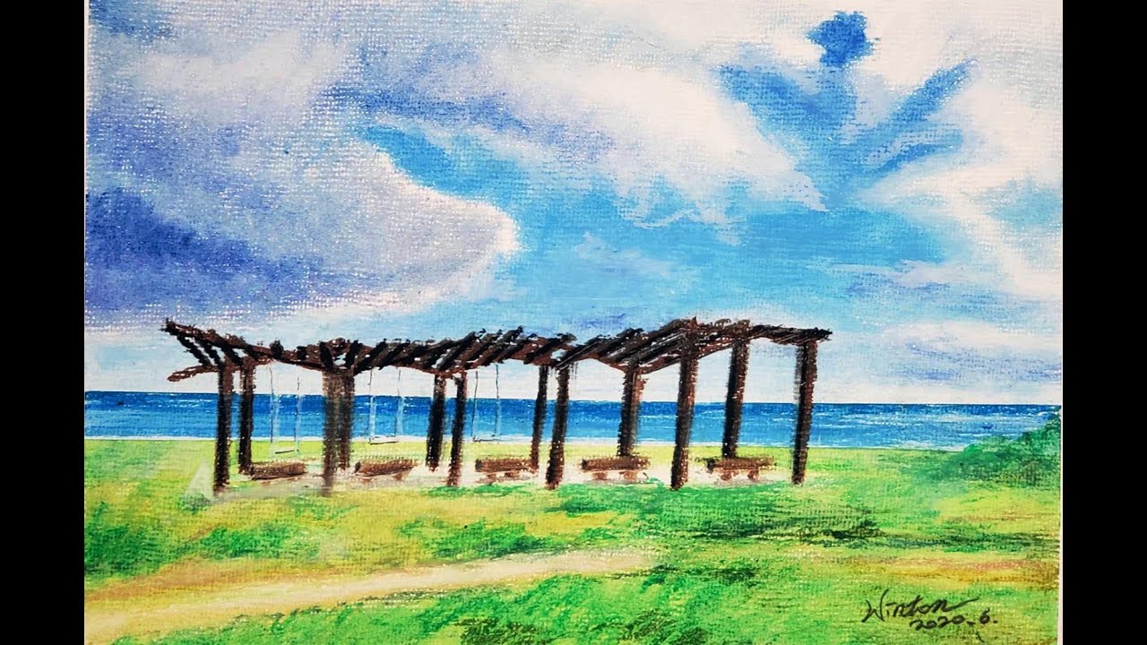 都蘭觀海平台 粉蠟筆 油畫棒 Youtube