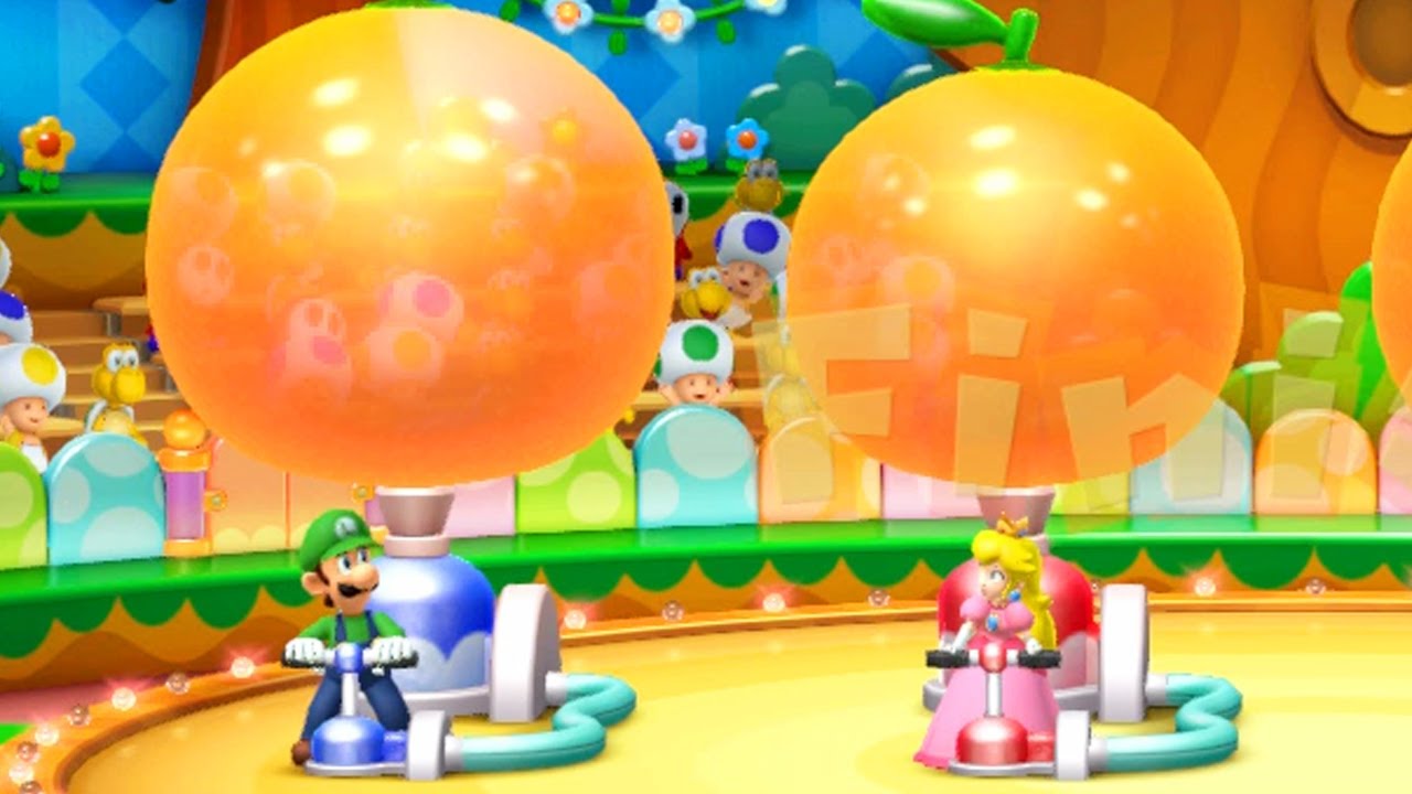 Mario Party 10 Coin Challenge #109 Luigi Vs Peach Vs Toadette Vs Toad Master Difficulty