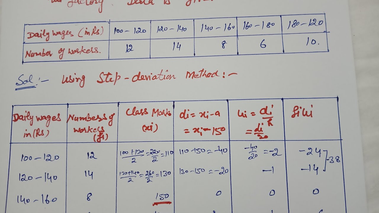 How To Find Mean Using Step Deviation Method YouTube how-to-find-mean-using-step-deviation-method-youtube