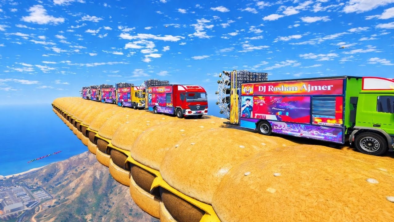 GTA:5 World's Highest 😱😮😳दुनिया का सबसे ऊंचा !! IMPOSSIBLE SUPER MEGA RAMP 😱😯 CHALLENGE !! INDIAN DJ