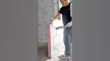 Building a Straight and Strong Wall Using a Laser Level and Simple Tools