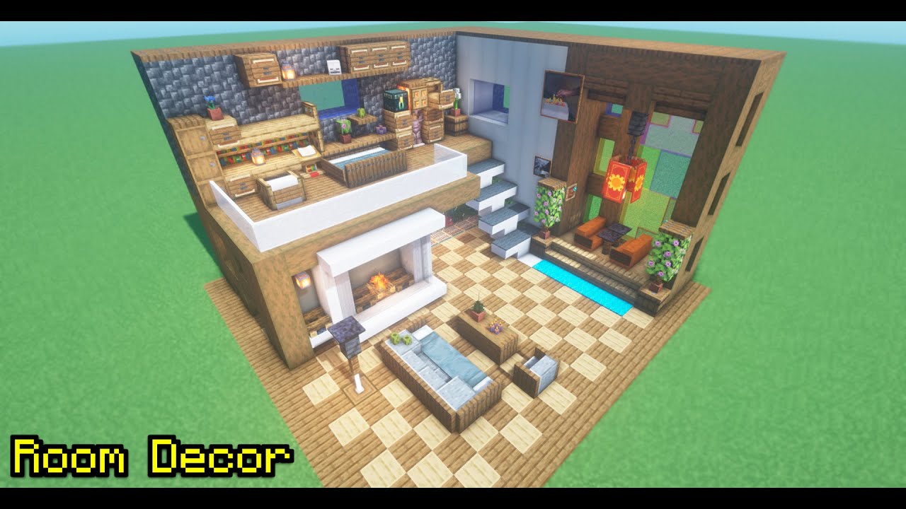 Minecraft Room Design Tutorial - YouTube