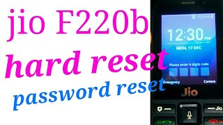 jio phone f220b hard reset remove password