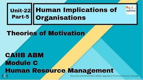 CAIIB ABM Module C Unit 22 Human Implications of Organisations Part -5