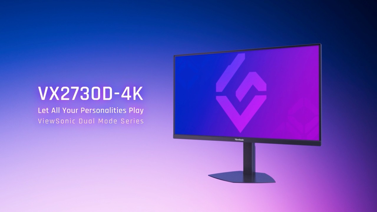 ViewSonic VX2730D-4K 27 Inch 4K UHD Gaming Monitor with Switchable