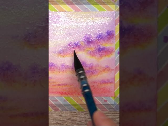 Sunset painting tutorial ▶︎▶︎ | Watercolor pencils