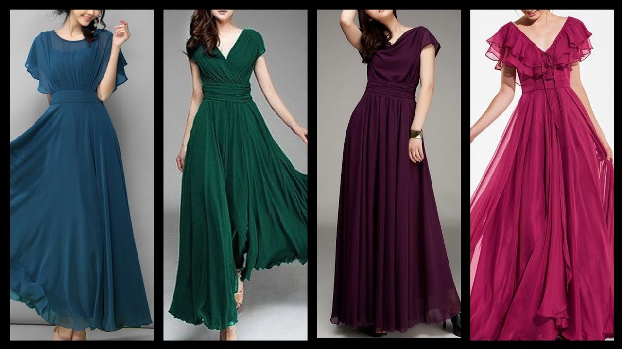 plain chiffon dresses