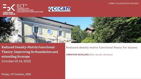 Christian Schilling | Reduced density matrix functional theory for bosons