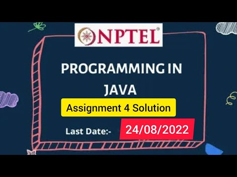 💥NPTEL Programming In Java WEEK 4 Quiz Assignment Solutions | Swayam July 2022 | IIT Kharagpur💥💥