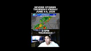 Severe Wx Update Thursdayfriday June 45 2026 severeweather tornado viral