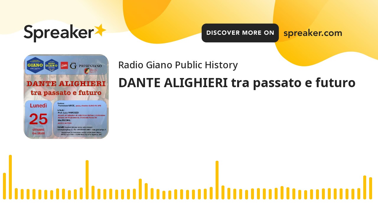 DANTE ALIGHIERI tra passato e futuro | Luca Marcozzi, Elio Pecora e Francesco Lioce