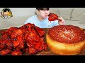 ASMR MUKBANG Crispy Pepper Fried Chicken Chicago Pizza Fried Rice Recipe Eating 