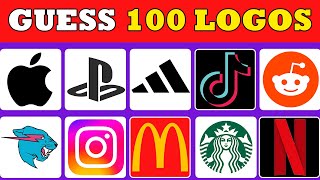 Guess the Logo in 3 Seconds | 100 Famous Logos | Logo Quiz