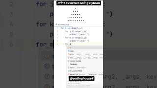 How to Print the Given Pattern in Python #coding #python