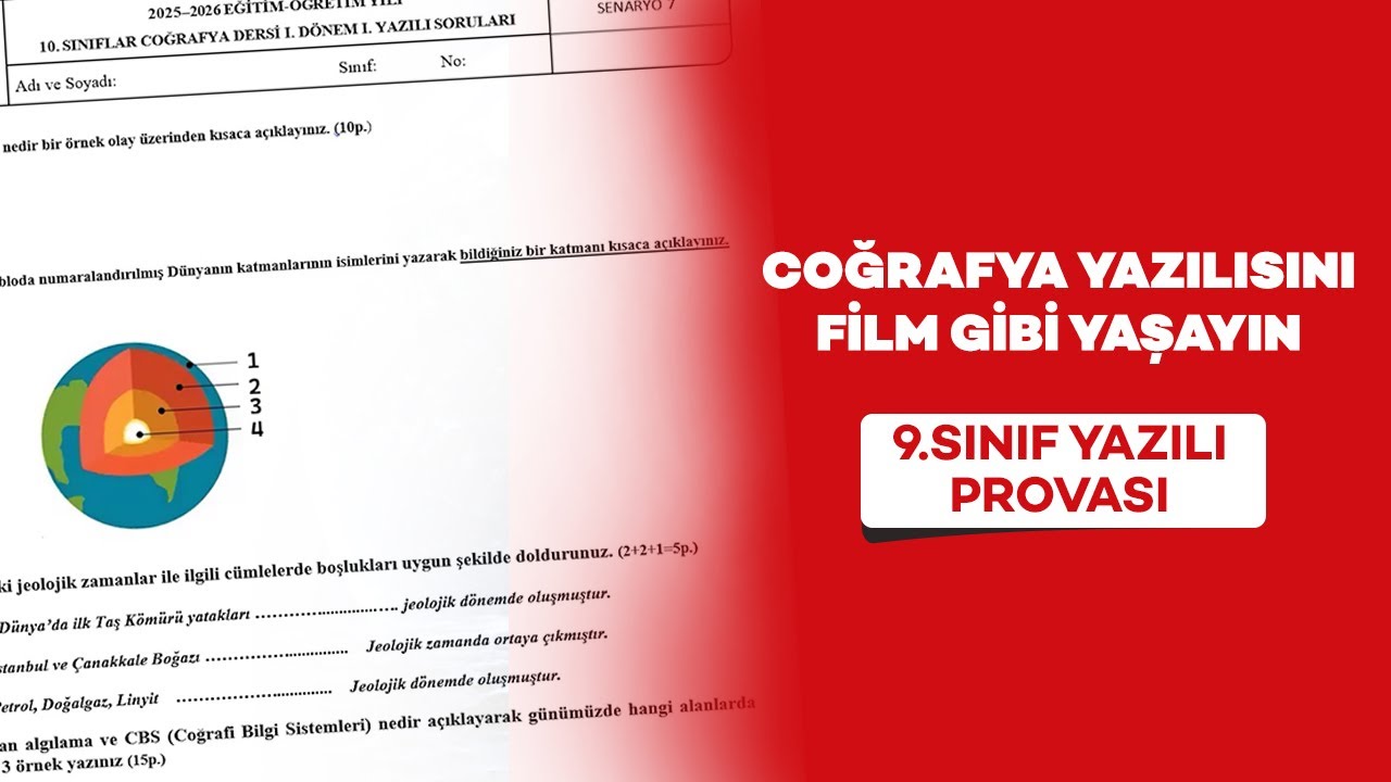 2025-2026 / 9. SINIF / COĞRAFYA / 1. Dönem 1. Yazılı | Coğrafya FATİHİ