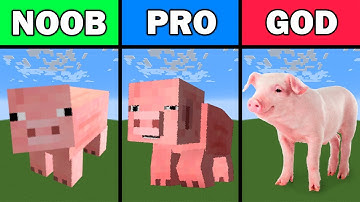 NOOB VS PRO VS HACKER Minecraft Pixel Art - Pig