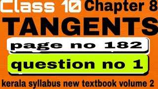#Class 10 mathematics chapter 8 Page no 182 question no 1 Kerala syllabus new textbook