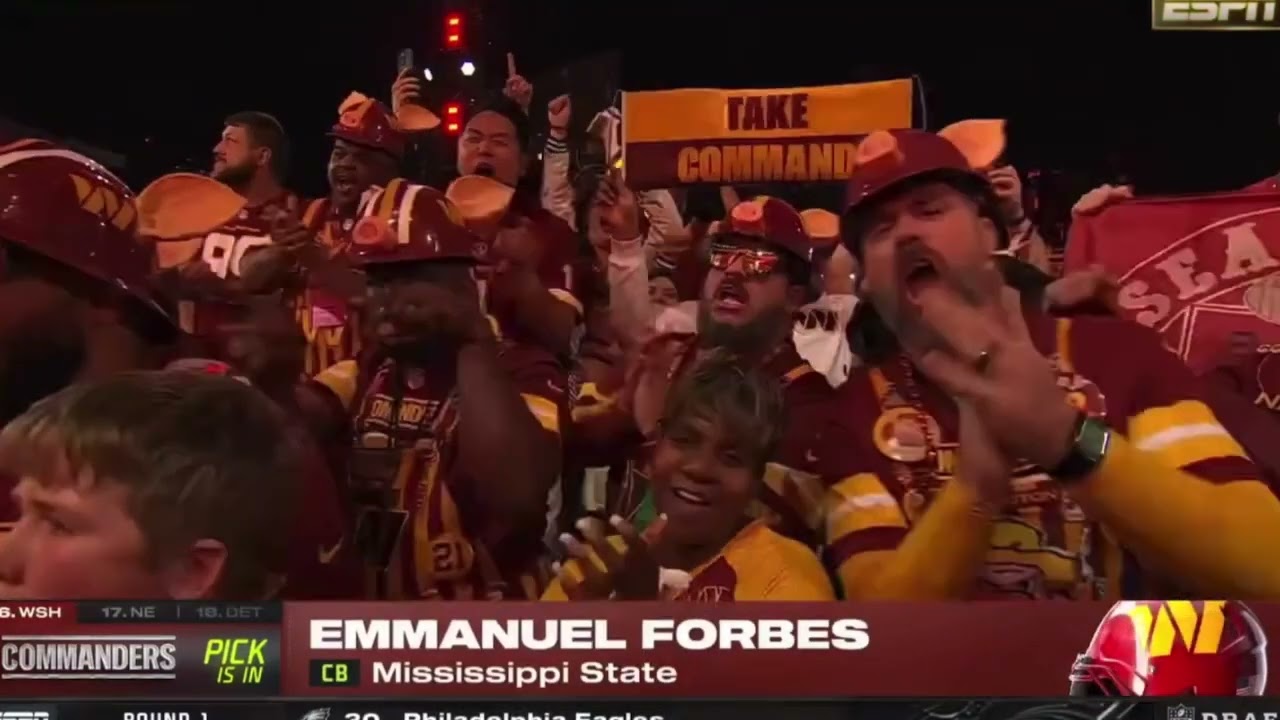 The Washington Commanders Select Emmanuel Forbes 16th Overall in the 2023 NFL Draft