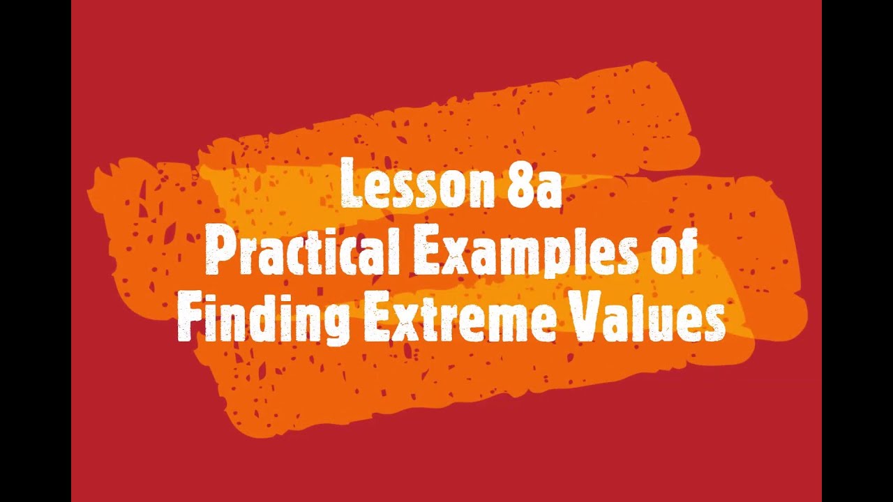 (廣東話港數) Calculus III | Lesson 8a | Practical Examples of Finding ...