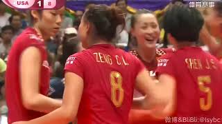 Huirqchinese Womens Volleyball Team2015 Volleyball Grand Prix Vs Usascoring Highlights