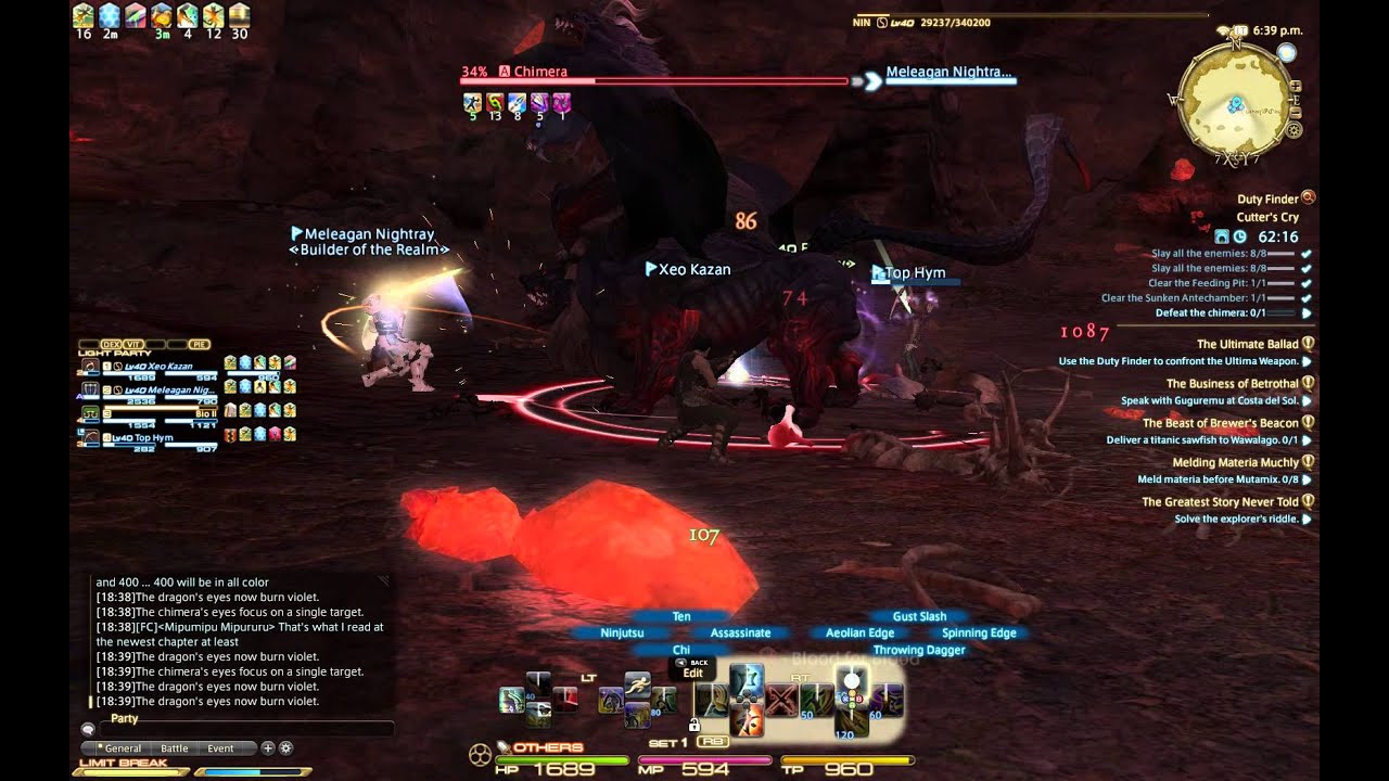 FFXIV Cutters Cry Chimera Ninja YouTube