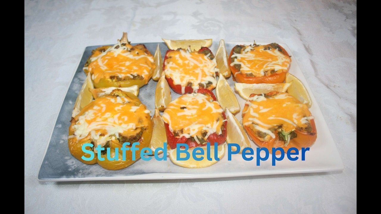 Stuffed Bell Pepper  🫑  فلفل دلمه شکم پر