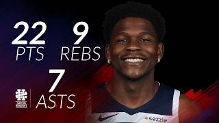 Anthony Edwards 22 pts 9 rebs 7 asts vs Nuggets 2026 PO G1