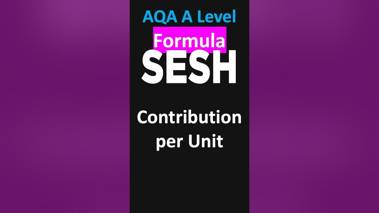 Contribution per unit aqa a level business shorts youtube