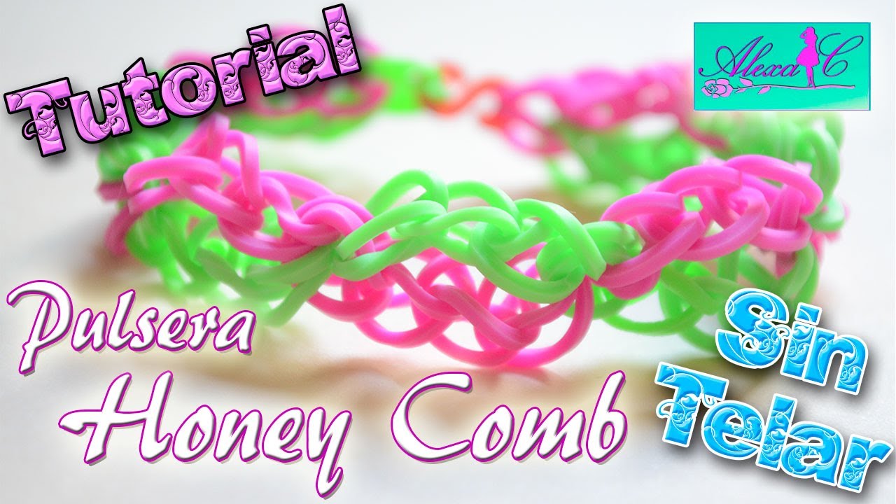 ♥ Tutorial: Pulsera Honeycomb de gomitas (sin telar) ♥