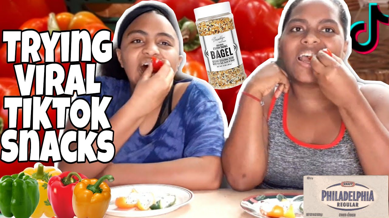 TRYING VIRAL TIKTOK SNACK !! BELL PEPPER W/CREAM CHEESE EPISODE 3