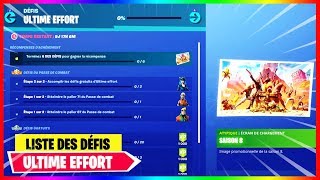 liste complete des defis ultime effort de la saison 8 sur fortnite - vipere fortnite saison 8