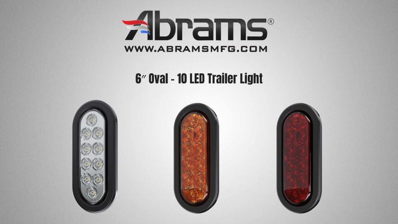 Abrams 6″ Oval 10 LED White Backup Lights for RVs, Trucks, Trailers ...