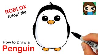 How to Draw a Penguin  Roblox Adopt Me Pet