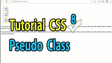 Belajar CSS Dasar Pseudo Class