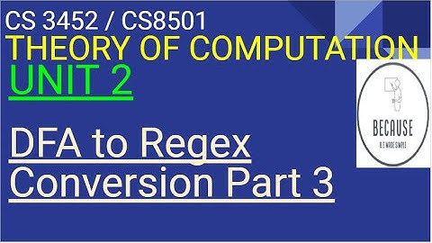 2.7.3 DFA to Regex using State Elimination Part 3 in Tamil