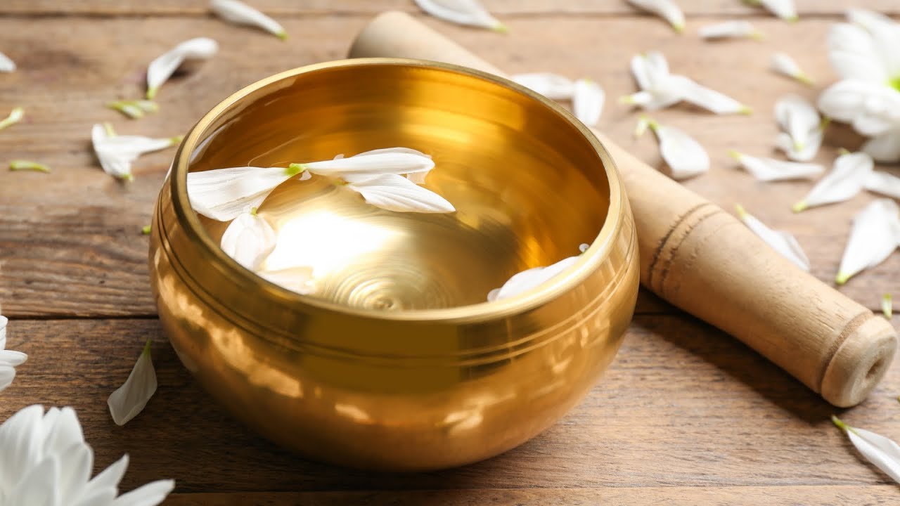 [25 Min] 108 Times Singing Bowl + Water Sounds 🎵 Meditation Music, Chakra, Healing, Yoga (Soul Mind)